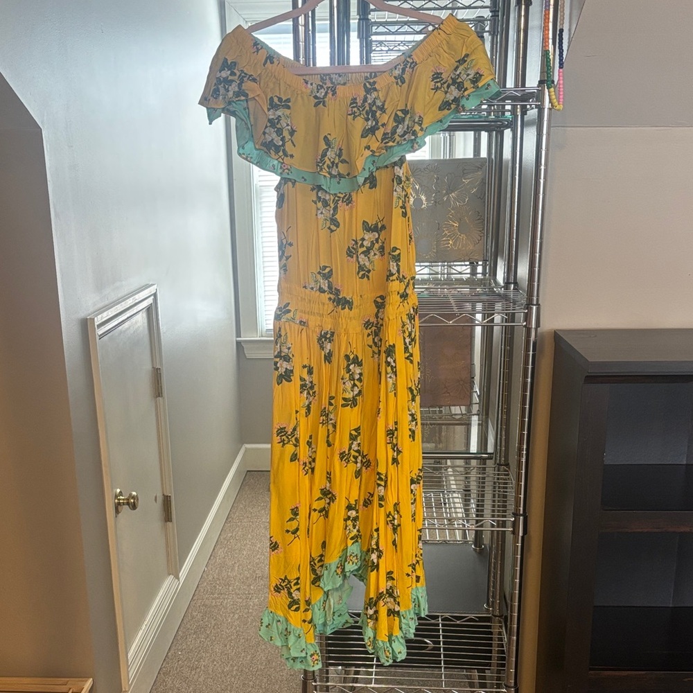 Matilda Jane floral Yellow Off-Shoulder Dress